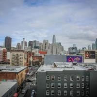 aerial view from a rooftop in SOMA, SF