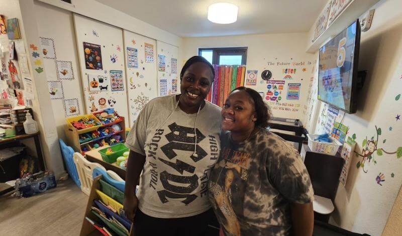 Paulenicia Binion and Demetria Kent of Precious Dreams Daycare