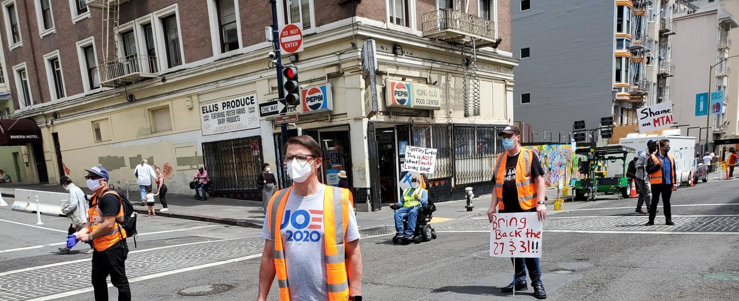 TL Activists protest for the 27 Muni to return on Eddy Street