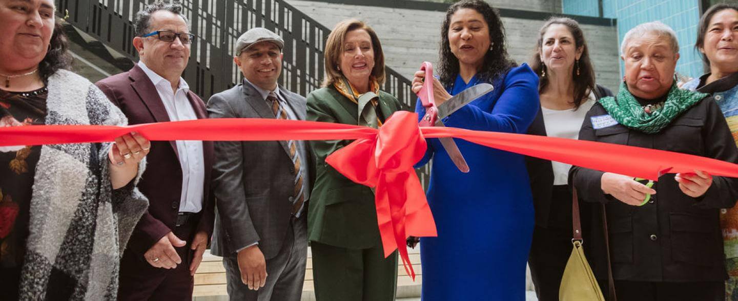 ribbon-cutting with speaker pelosi, mayor breed, and more
