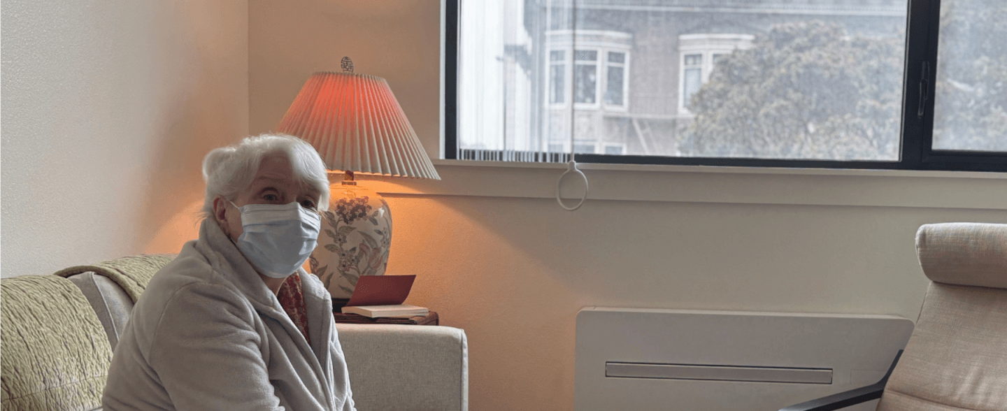 Seated Ruth in her apartment