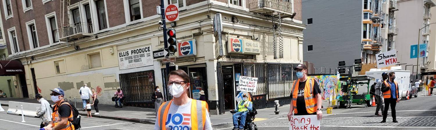 TL Activists protest for the 27 Muni to return on Eddy Street