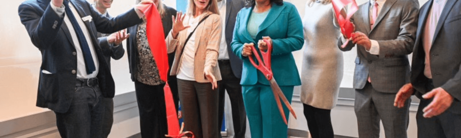 180 Jones ribbon cut