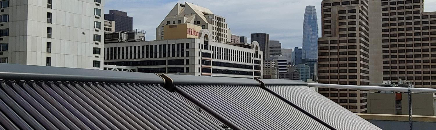 solar panels on roof