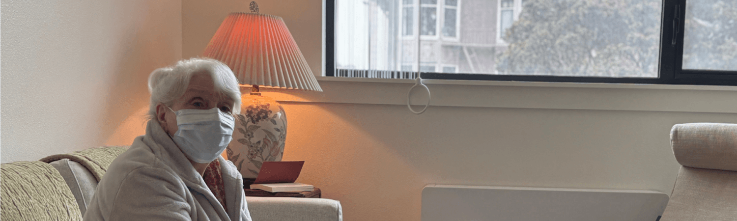 Seated Ruth in her apartment