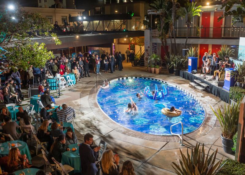 Aerial shot of the pool at the Phoenix Hotel