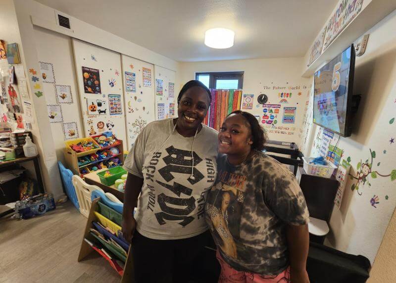 Paulenicia Binion and Demetria Kent of Precious Dreams Daycare